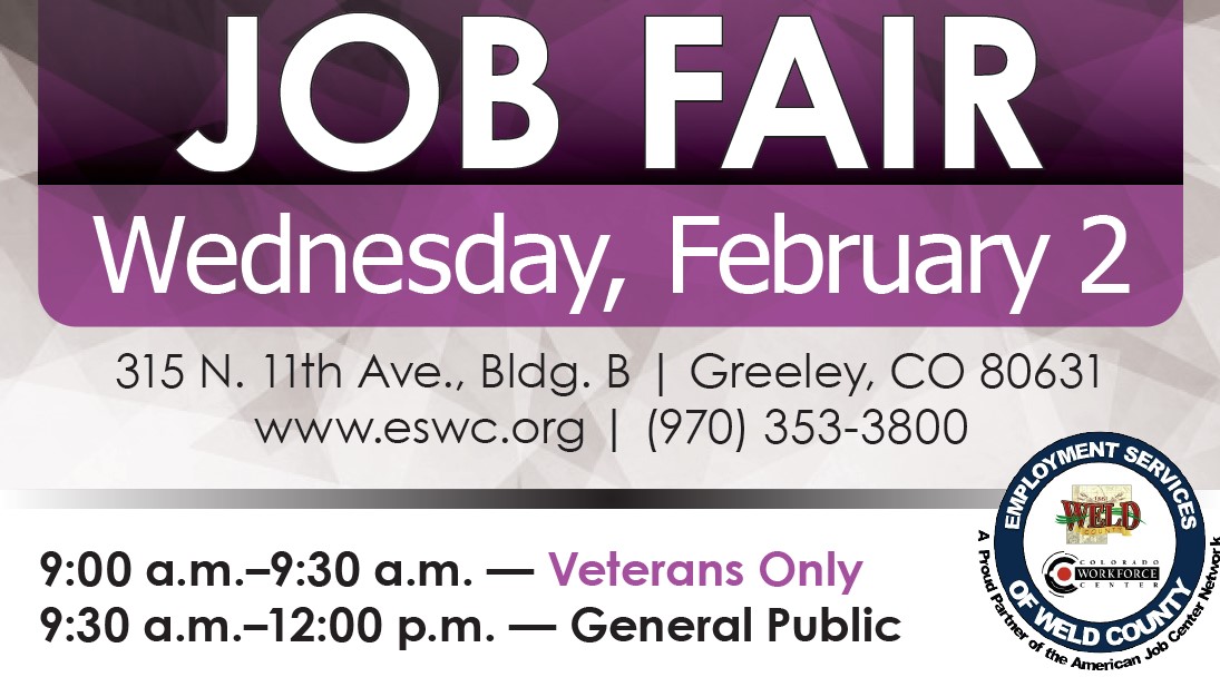Job Fair graphic. Information in graphic is the same as in post.