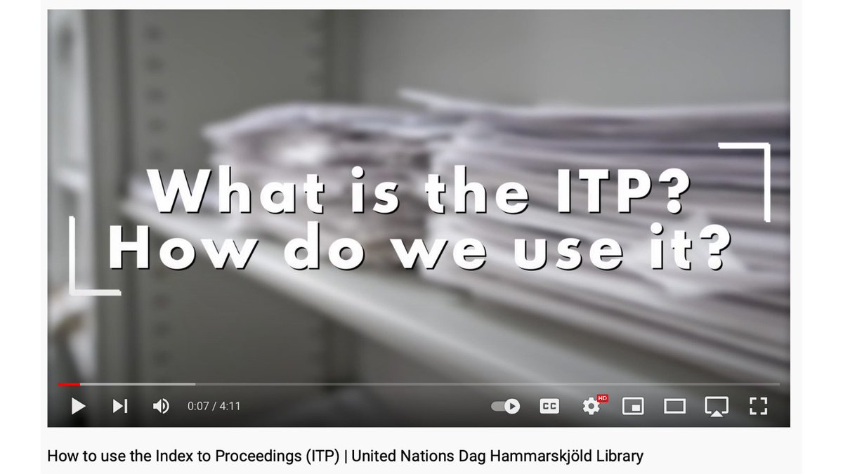 UNLibrary's tweet photo. What is the Index to Proceedings (ITP)? How do we use it?

Find out with new #UNLibrary instructional video: https://t.co/tQvdYjPk7R https://t.co/U6t0IYVRDm