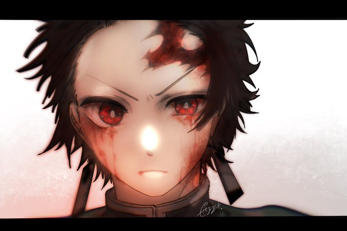 お茶さんがTwitterに投稿した竈門炭治郎(鬼滅の刃)のイラスト。