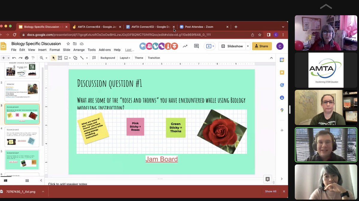 AMTAexec's tweet image. @zenbio83 facilitating a biology breakout room for @AMTAteachers ConnectEd today  #AMTAconnected