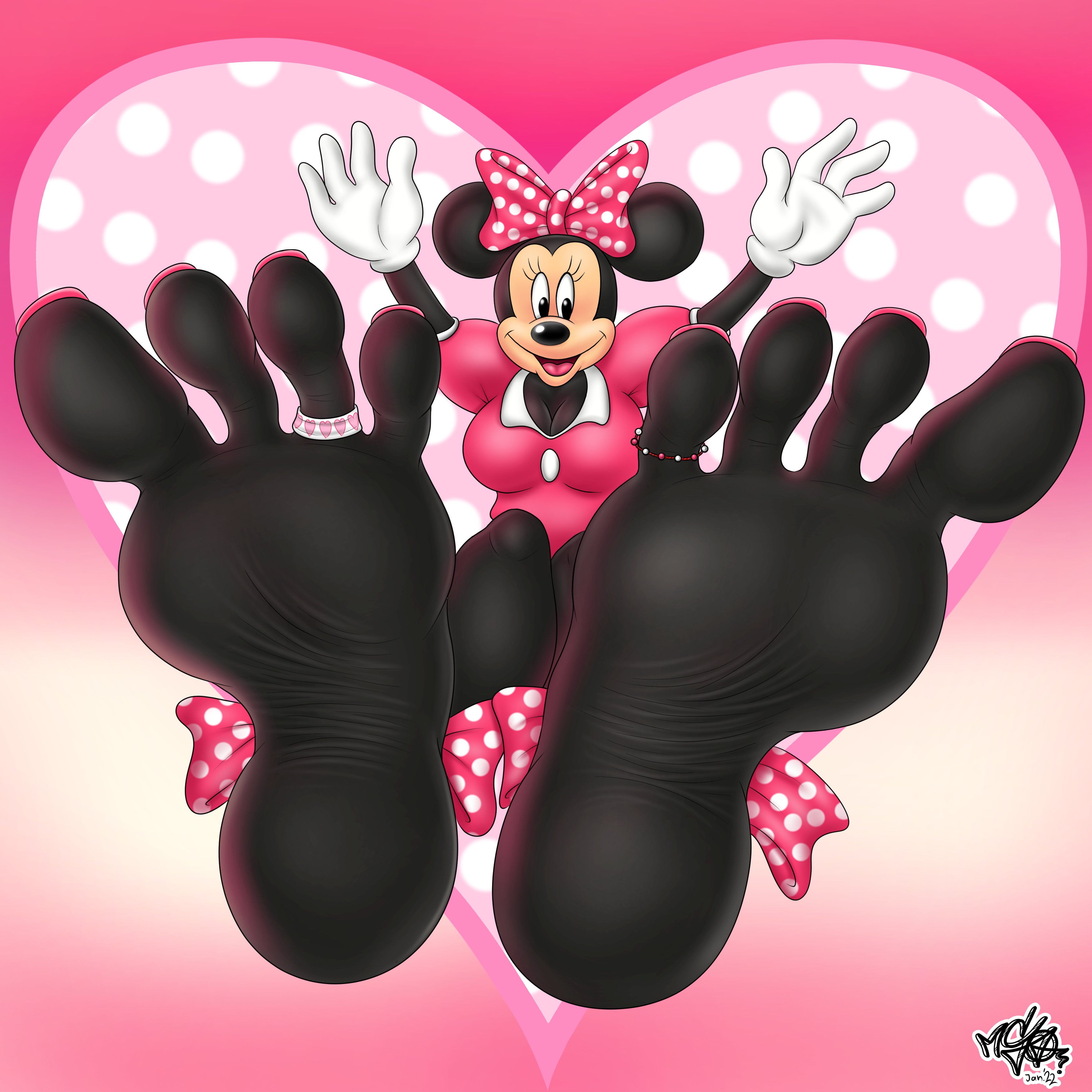 cerrar Regeneración cigarrillo Lowbo.art na Twitterze: „Hello, everybody! My girlfriend made me paint this  picture because she's a big fan of Minnie mouse. And here's the finished  work. #feet #foot #happy #sole #soles #toe #toes #