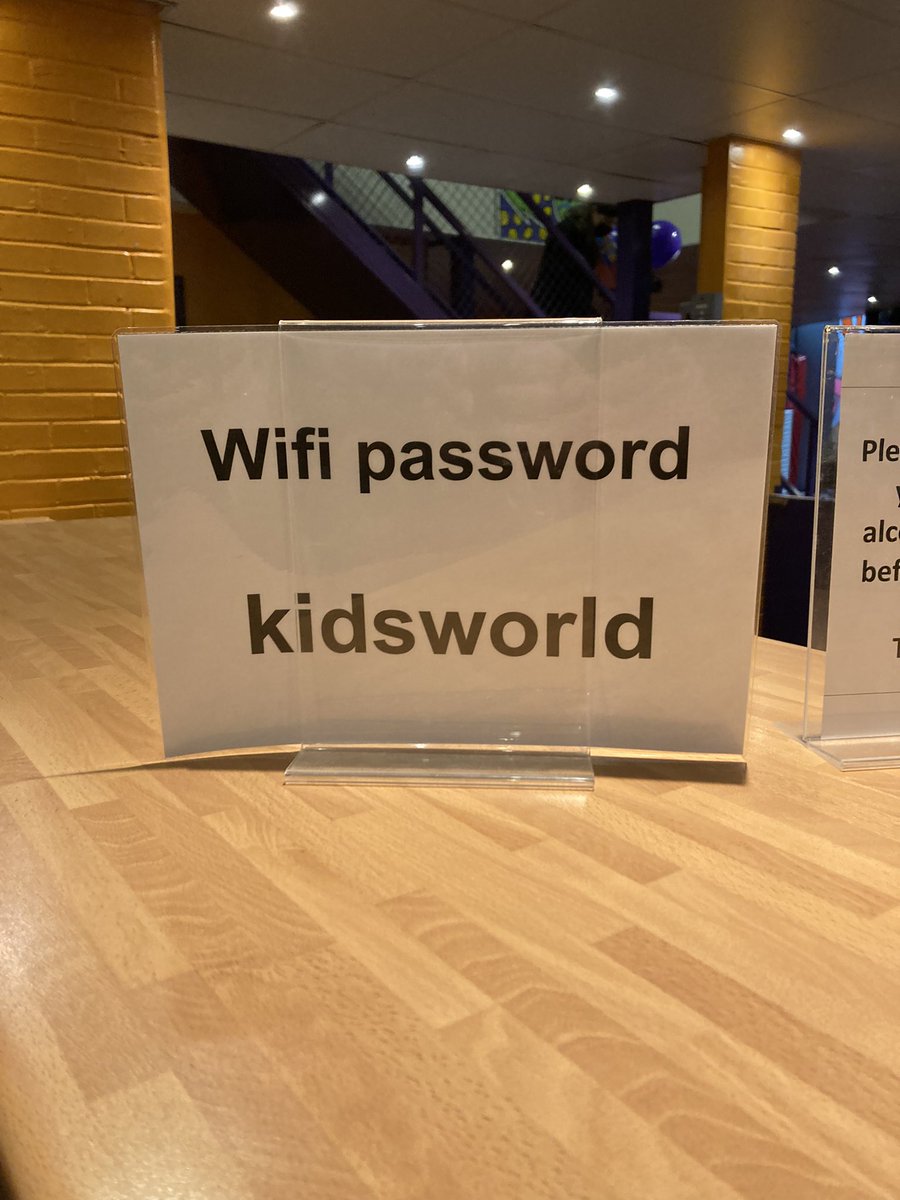 Good to see that WiFi security at KidsWorld in Bedford is on point…