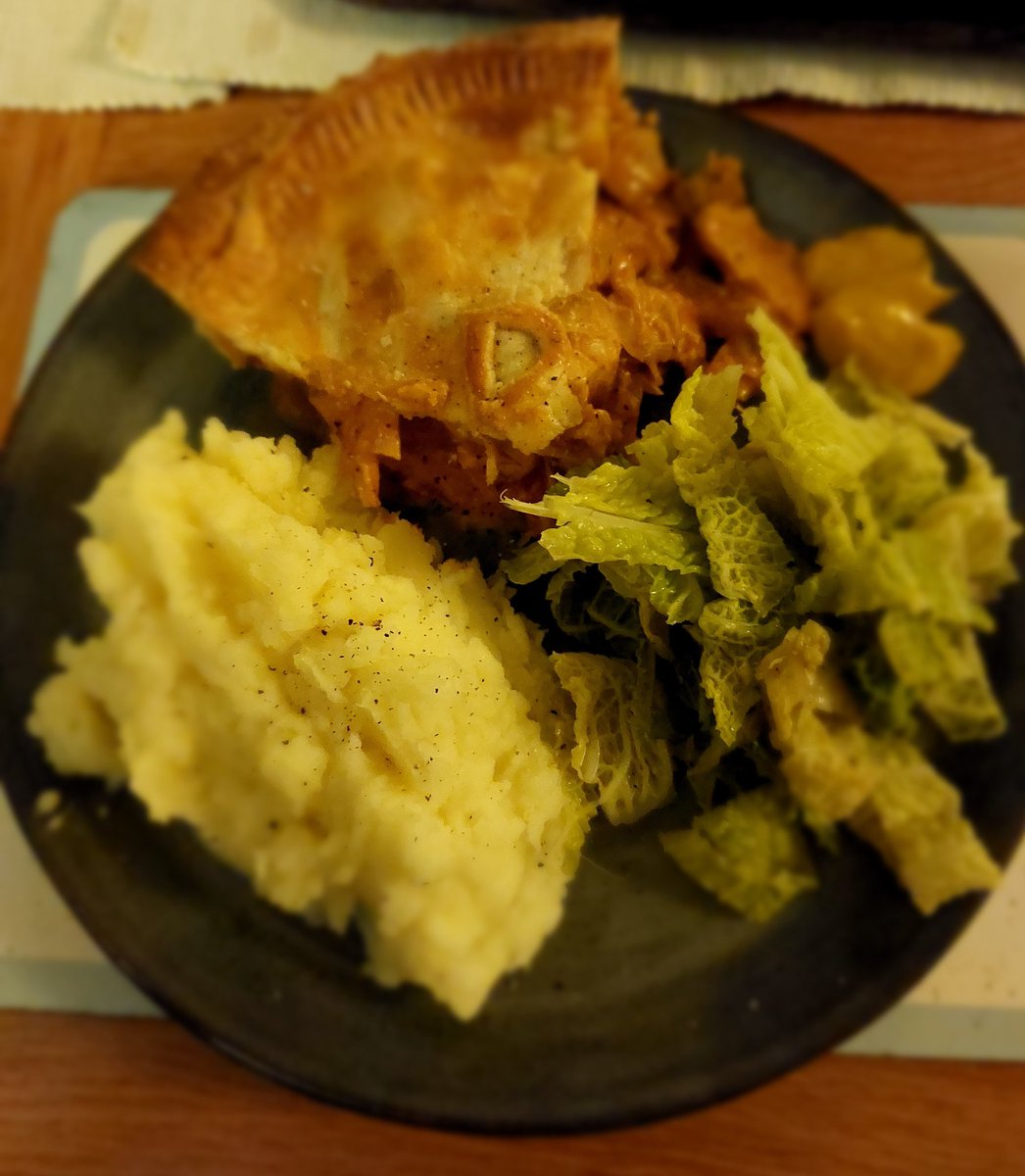 TrooperSnooks's tweet photo. The whole ensemble  with local Mash potato, a bit of Cambridgeshire cabbage and a blob of Norfolk Mustard. #EatSuffolk with added East Anglia. https://t.co/UYzFg0yj5A