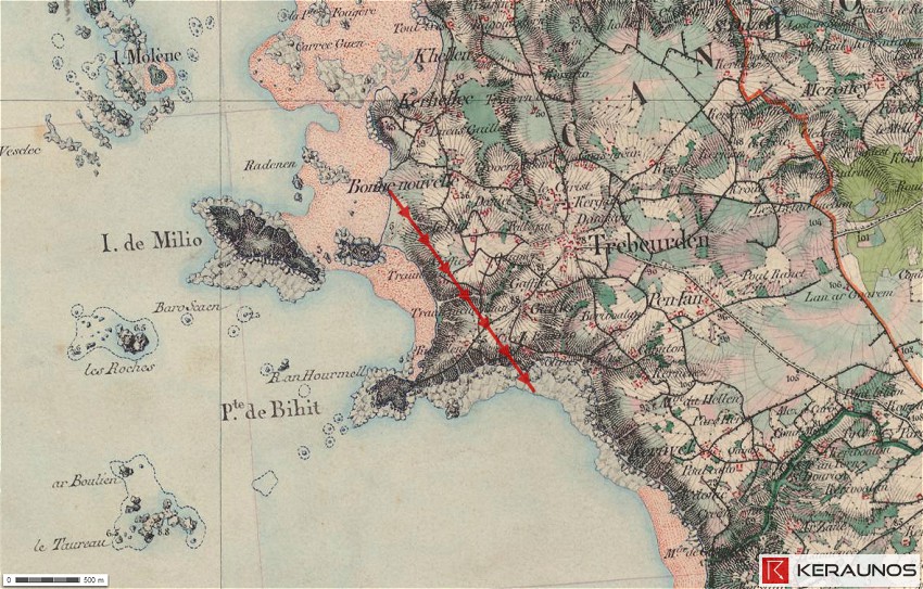 Il y a 186 ans, le 30 janvier 1836, une forte #tornade s'abattait sur les Côtes-d'Armor, dans un contexte de traîne active. D'intensité EF3 (rafales max de 220 à 270 km/h), elle détruit un sémaphore et 19 habitations, écrasant 4 enfants. Dossier complet : 