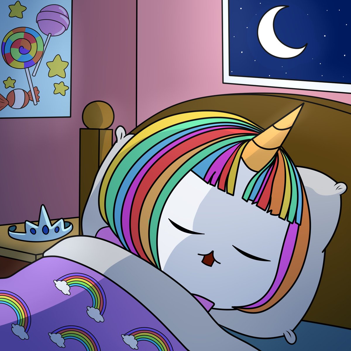 One time in September <a href="/chubbiverse/">Chubbiverse</a> told me to buy a <a href="/Chubbicorns/">Chubbicorn Community</a>, so I did and I hodl and they gave me 5 frens free to mint and along the way I won a 1/1 piece and get personalized memes by <a href="/FroggyCyborg/">Froggy</a>. I am all in bullish on this project bc the team is so loving and passionate