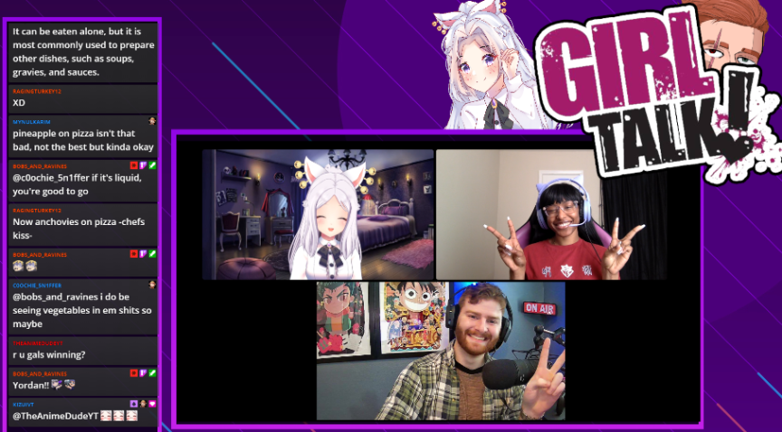 GTPodLive's tweet photo. ✨ THE GIRL TALK PODCAST IS LIVE! ✨

Come hang out with @KitsuneKatie_, @TylerDOE10, and our special guest @KugisakiAkeno for a chill Sunday afternoon! 😊

https://t.co/MTfwpCONr7 https://t.co/6NexwjRpU6