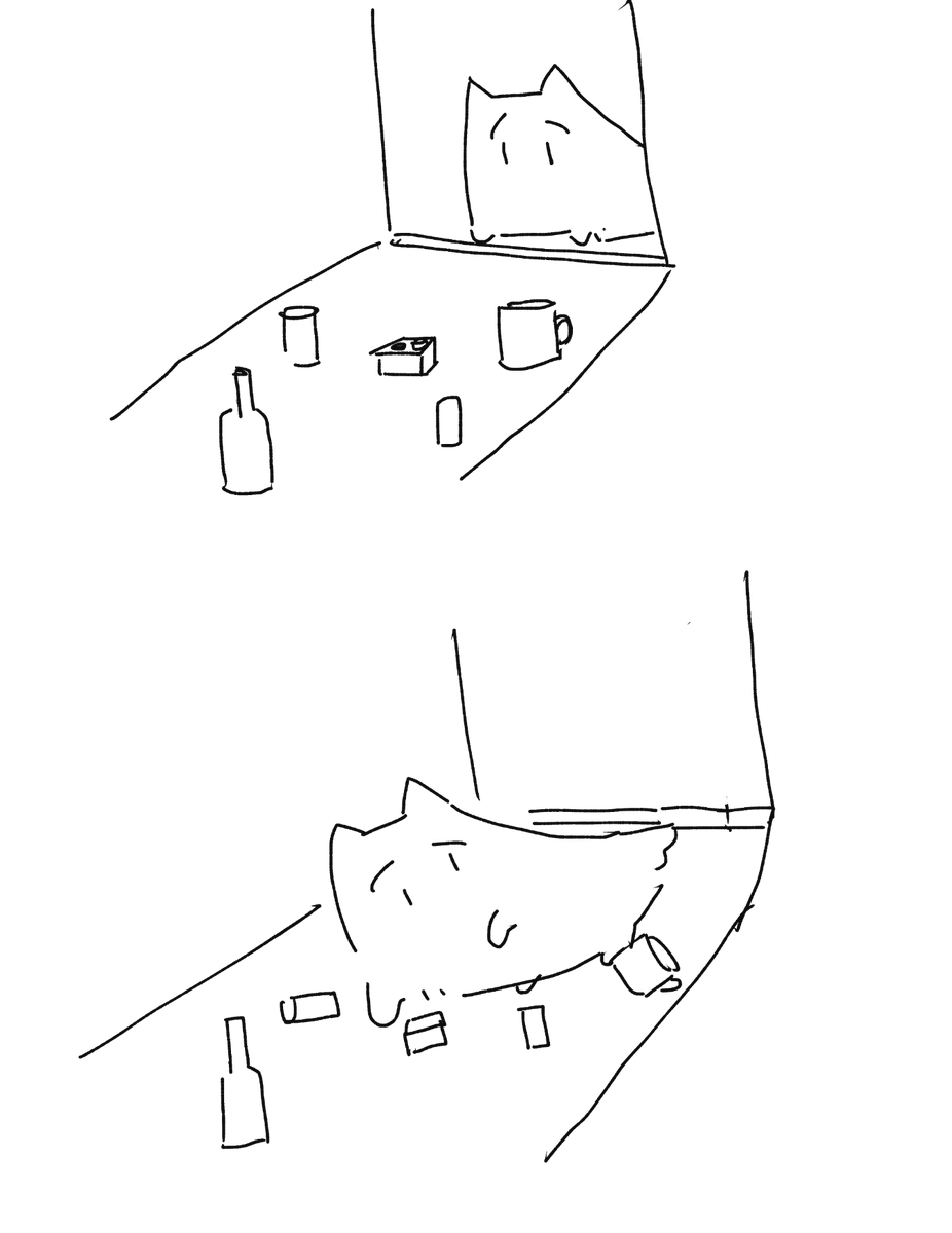しろいぬがこまってるね 