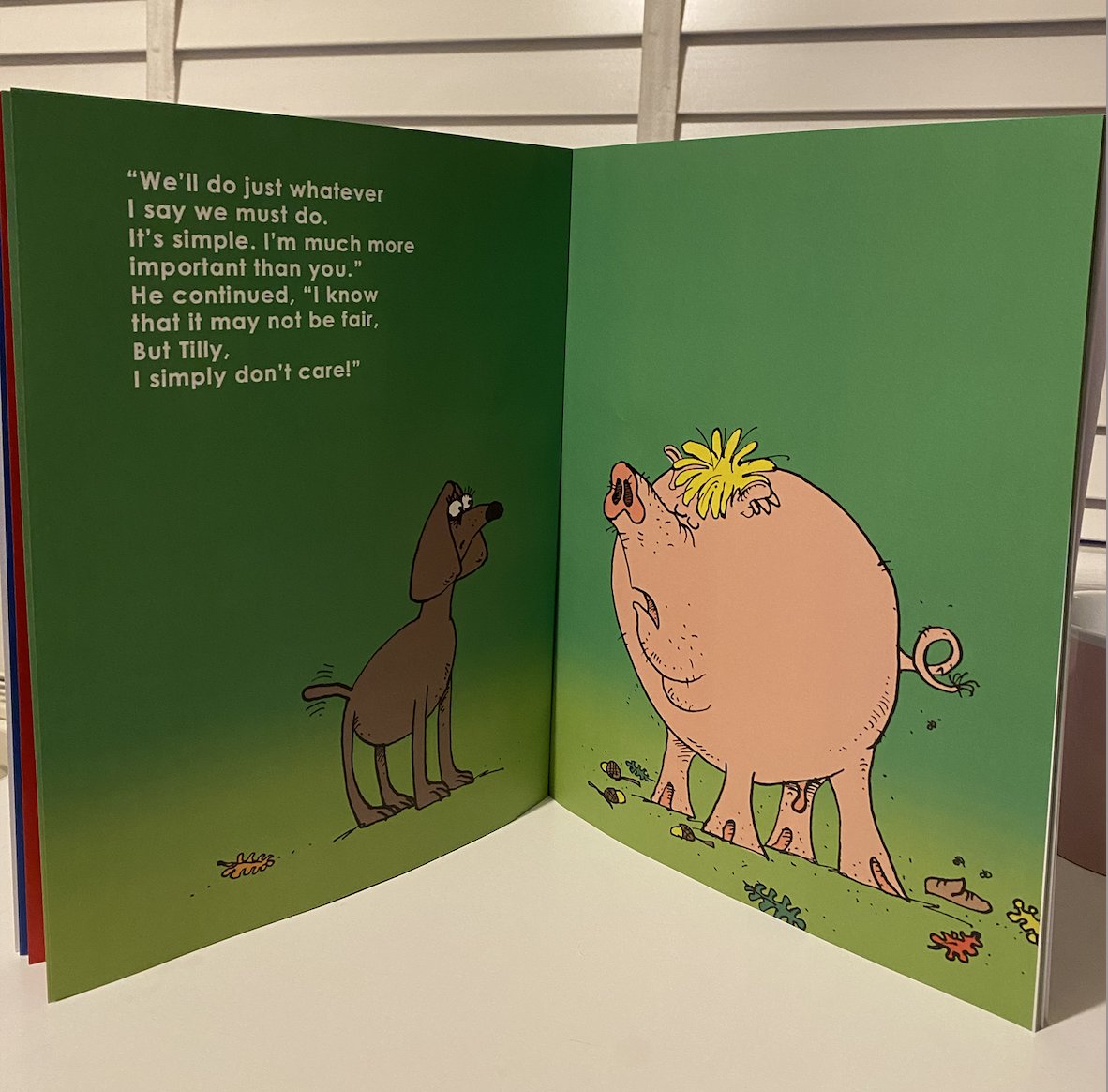 I’ve just published A Hog’s Tale, illustrated by Dave Waters, available on Amazon tinyurl.com/2zen8bjh If you ever get fed up dealing with someone privileged and selfish, this tale may resonate. And if you don’t (lucky you!) hopefully it’s a fun bit of bedtime reading.