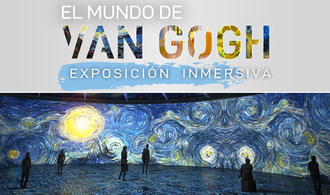 Renfe's tweet photo. La exposición 'El Mundo de Van Gogh' es una fiesta para los sentidos que transporta al visitante al mundo mágico del artista.  

🎫 Acércate a Barcelona en tren Ave o Larga Distancia y consigue un 20% de descuento en tu entrada 

Toda la info 👉🏻 https://t.co/CY9VomOlup https://t.co/B2aeUpVUEA