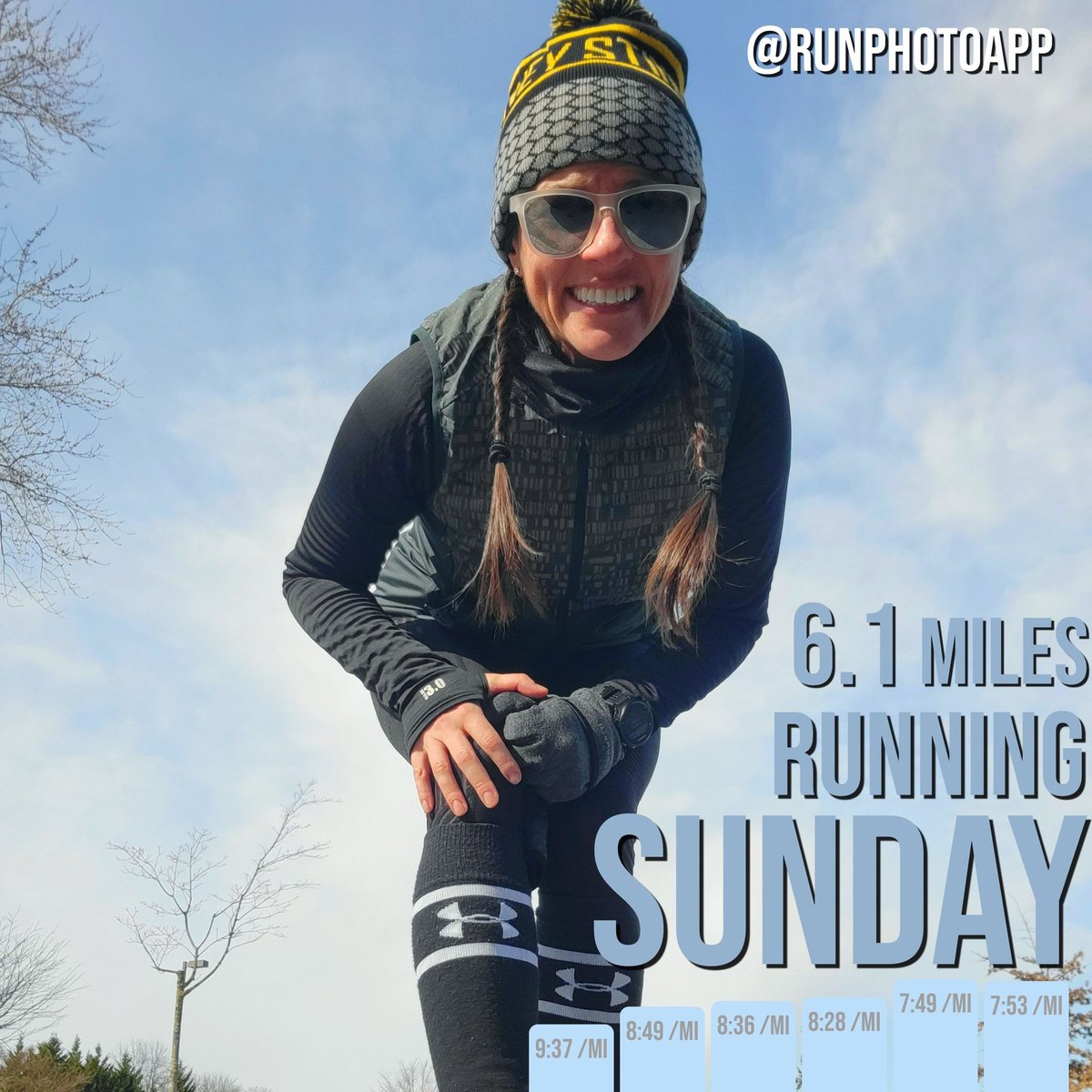 runSue19's tweet photo. Four miles with friends and six solo makes running in less than twenty degrees a whole lot better. #loveyourrun #teamultra #ultraambassador #hshive #mindovermatterathlete #wintermiles #alwaystraining #unfinishedbiz22 #madein81 #run40throwdown https://t.co/xvgZJb5B8T
