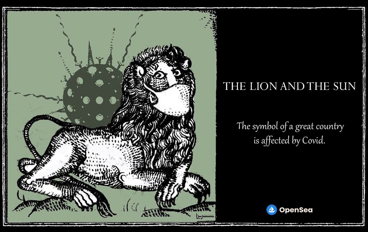 SariraMerikhi's tweet photo. 🔊 Symbol of a great nation is affected by covid 🦁

 🔵 just read the description about this piece to find out the story behind that.
👇👇👇👇

https://t.co/D17b83ys6n

#Marstone #NFT #NFTs #nftart #OpenSeaNFT #opensea #NFTCommmunity #NFTdrop https://t.co/3XpKm686Gj