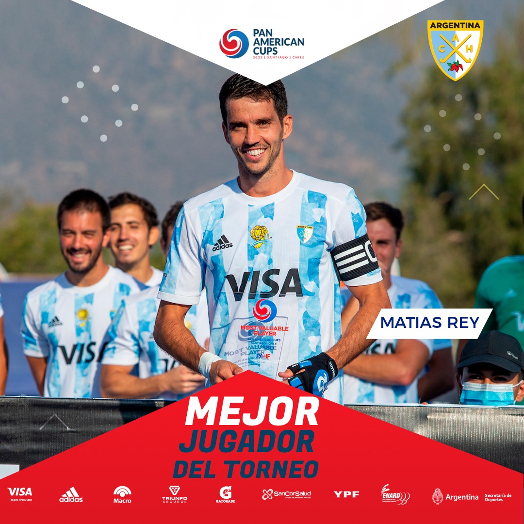 ArgFieldHockey's tweet photo. ¡Felicitaciones @M_Rey22! 🏅

Elegido MEJOR JUGADOR de la #CopaPanamericana2022 🏆

👏🇦🇷 https://t.co/mexd1sFImB