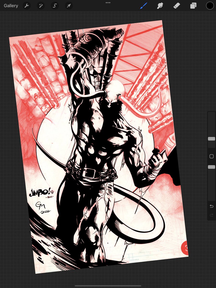 geoffmcgrathink's tweet photo. NEXT!! Just started this beaut Jimbo Salgado #Hellboy! Loving it!! He’s always got such a fresh take on stuff.  Keeping busy! 

#comicbooks #iPadPro #inker #comics #instaart  #artwork #ink #geoffmcgrathinker #Procreate #ComicInking #ApplePencil #geoffmcgrathink #inkgangboss https://t.co/E8FN8EZ2we