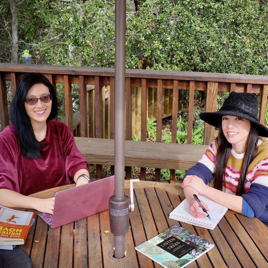 TaylorLaurenR's tweet photo. Writing + nature with @AndreaEllickson Perfect spot @sbbotanicgarden 🖋🌿❤️ https://t.co/JmOrbUAcKO