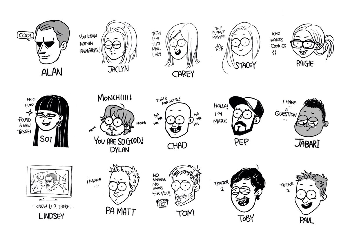 At the beginning of the show on TheMichells vs the machines , we started with only 10 animators. I drew our awesome teammates for fun! 😘

#themichellsvsthemachines #team #spi #characterdesign #animation #animator