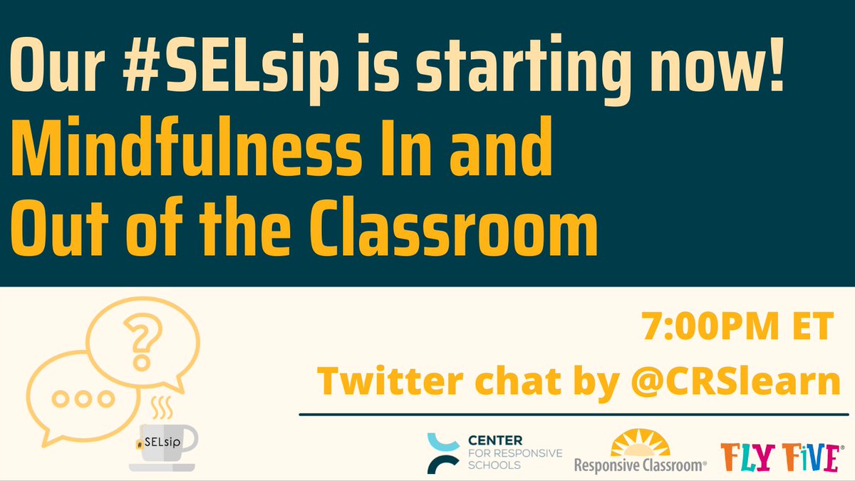 Head over to <a href="/CRSlearn/">Center for Responsive Schools</a> to join the #SELsip chat that is starting now!