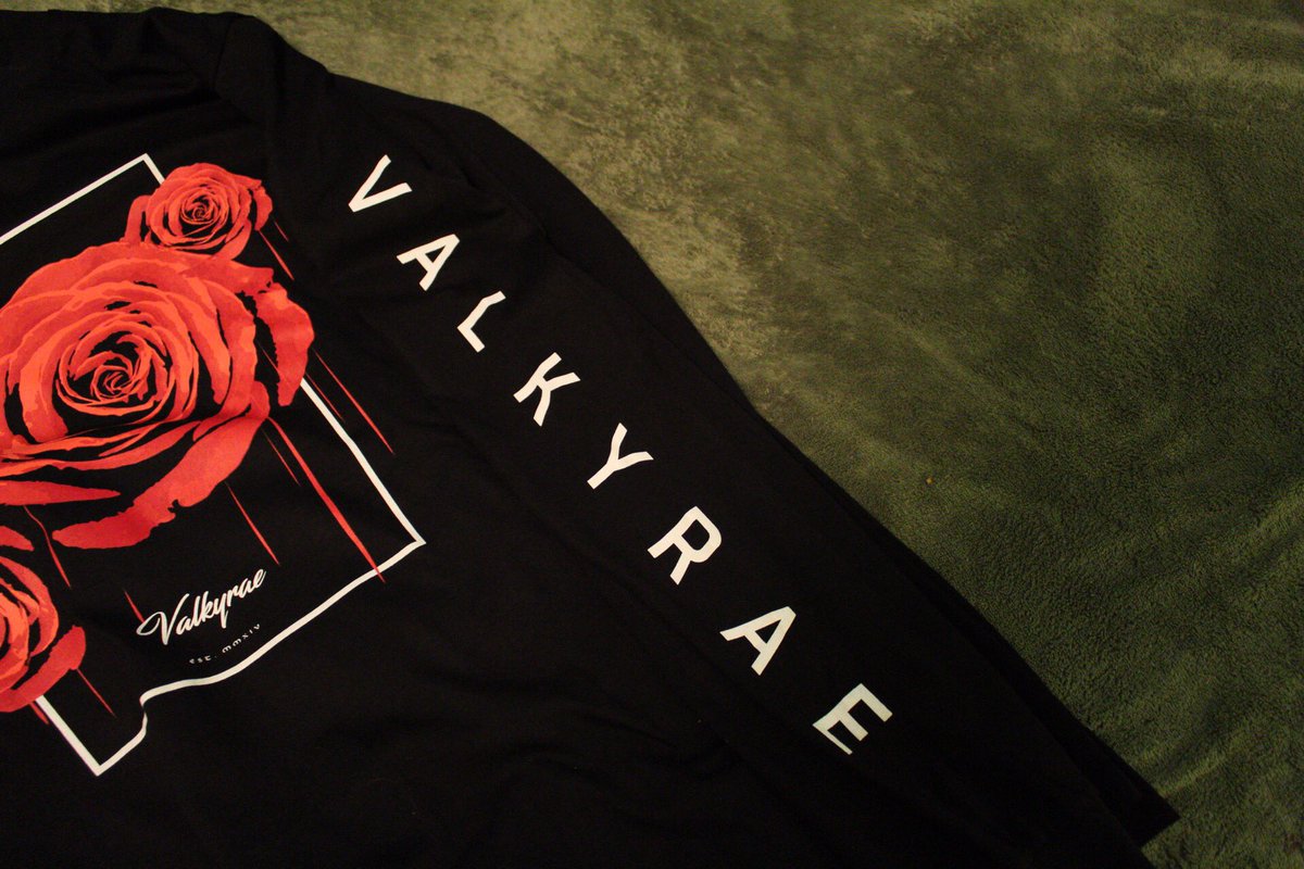 NickKienholz's tweet photo. @Valkyrae Still rocking the Merch! The rose shirt is my favorite! 😍 https://t.co/zqFHwJ64lB