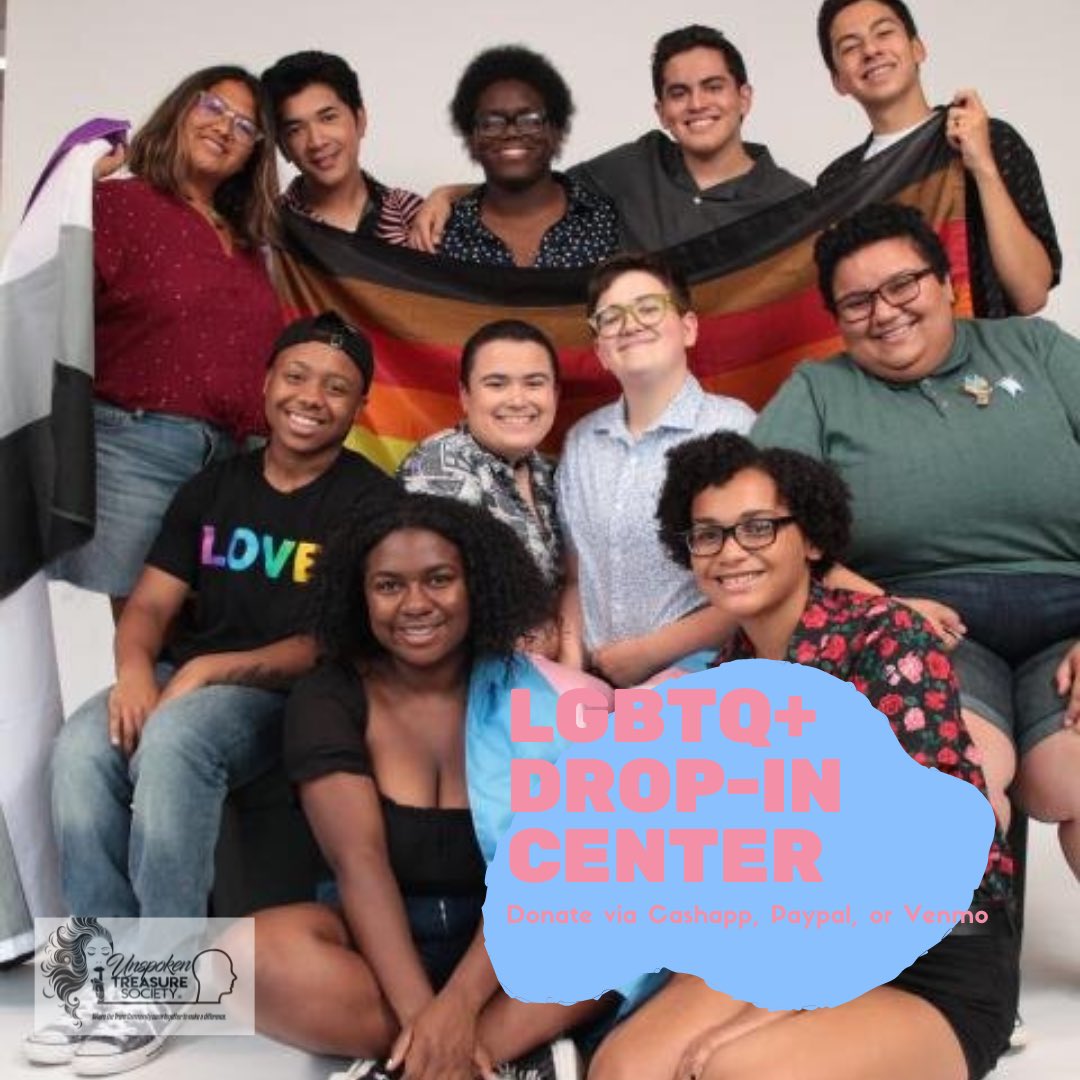 Unspoken Treasure Society is excited to announce the LGBT Drop in Center initiative. Currently, we are working on securing a site, and funds are needed to get things started. Please consider donating by visiting unspokensociety.org/dropin for links to our Cashapp, Paypal, and Venmo.