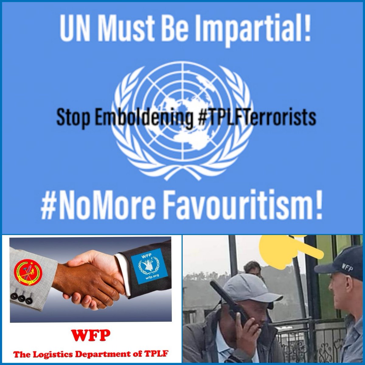 zutopist's tweet photo. .@UN agencies and partners must be committed to delivering humanitarian assistance and life-saving services to all Ethiopian people in need while upholding the principles of humanity, neutrality, impartiality and independence. @UNGeneva @WFP @UNICEF #NoMore favoritism! #Lehager https://t.co/5rmIVxZhHn