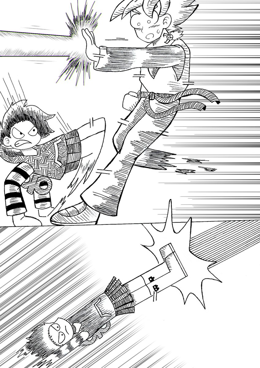 SokinNaganon's tweet photo. ‼️✨DRAGON BALL X NICHIJOU : CHAPTER 18✨‼️
.
Finally after a long time , we catch up in the fight between Son Goku &amp; Nano Shinonome. In order to protect her friends Nano will do whatever she can , even surpassing her own limits to achieve victory!. Continues next week!
#nichijou https://t.co/nMWl13VzEI