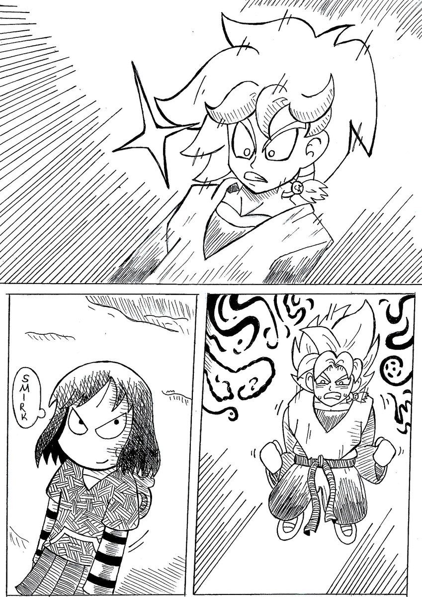 SokinNaganon's tweet photo. ‼️✨DRAGON BALL X NICHIJOU : CHAPTER 18✨‼️
.
Finally after a long time , we catch up in the fight between Son Goku &amp; Nano Shinonome. In order to protect her friends Nano will do whatever she can , even surpassing her own limits to achieve victory!. Continues next week!
#nichijou https://t.co/nMWl13VzEI
