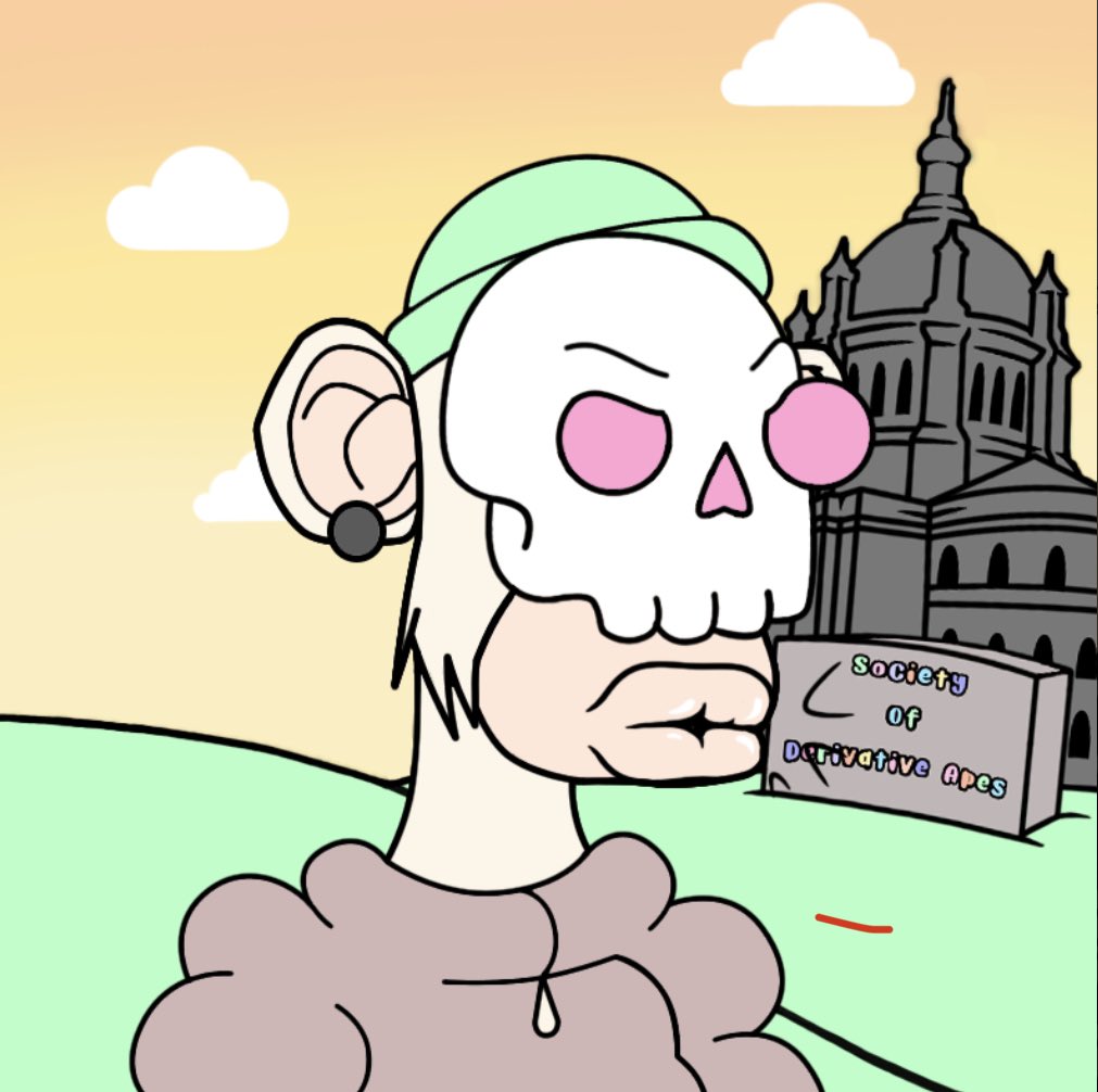 Got my @DerivativeApes 😍 this one reminded me of the Berlin hipsters going to clubs till 4 in the afternoon. The church being the Berlin cathedral. I live in Berlin, had to get it 🚀