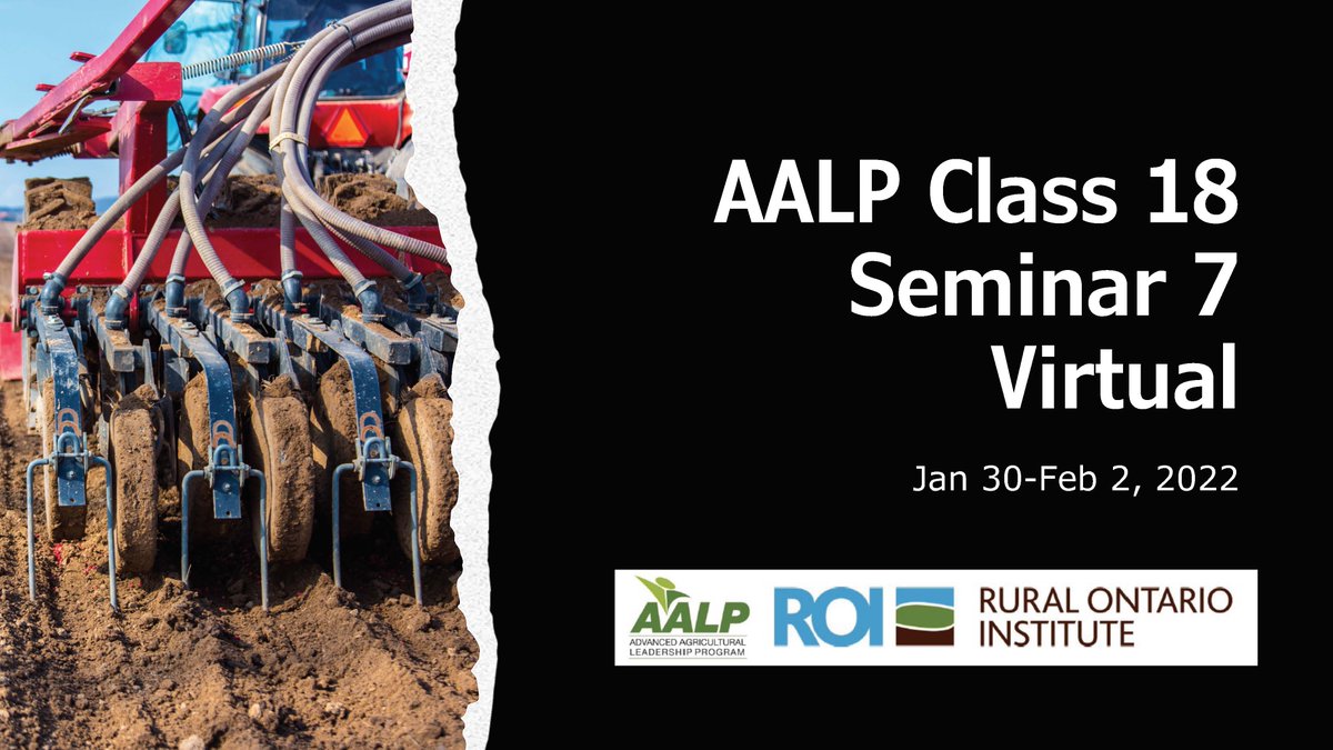AALPClass's tweet photo. We're kicking off our final (virtual) seminar of AALP Class 18 over the next few days with a focus on the Federal government, globalization &amp; trade, the agri-food sector &amp; policy, and on-farm innovation &amp; consumer relations. Follow along our journey with us @AALPClass #AALP18 https://t.co/RuUYYrNZTp