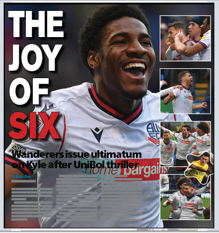 Back page of <a href="/TheBoltonNews/">The Bolton News</a> tomorrow 😀 #bwfc