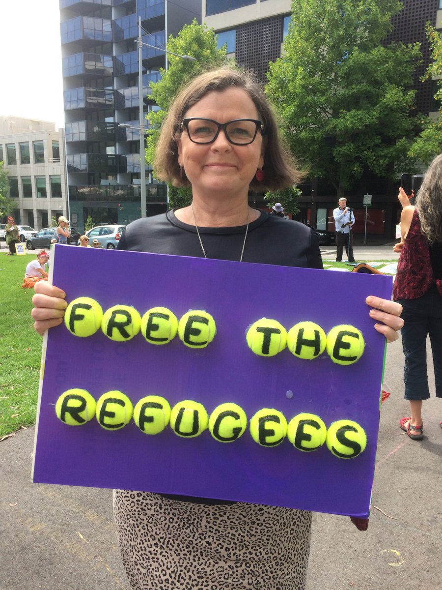 racvictoria's tweet photo. A change is needed. Change in policy, change in law, and a huge, huge apology for all the harm done to refugees through arbitrary and indefinite detention, denial of permanent protection, and being used as political footballs.
#FreeTheRefugees
#ReturnToHumanity
#AusOpen https://t.co/YU6se6bbzL