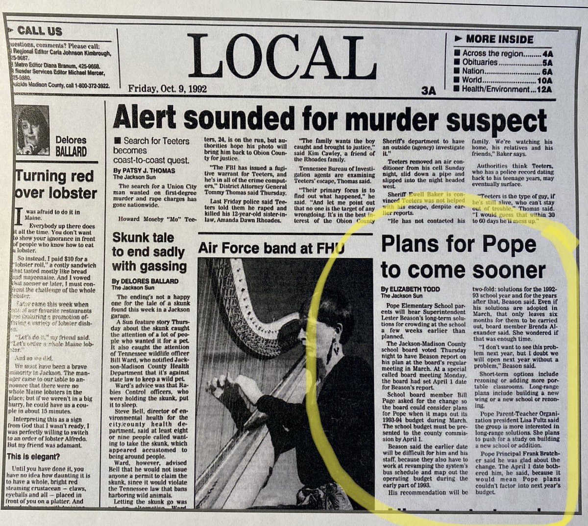 suptking's tweet image. Check out the article from 1992. There are more articles I could share around plans to build Pope School. I'm honored to be presenting a proposal to the Financial Management Committee that I believe will close a 30-year or more deal. Through collective collaboration, WE WIN! 💥