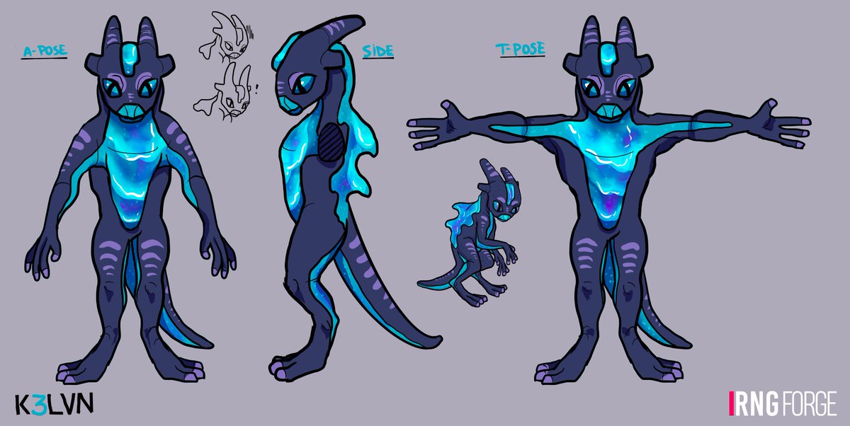 Introducing K3LVN, our game's protagonist! After forced experimentation, he can change his state of matter, moving from a fluid, to a bipedal gel, to a frigid sphere. Let us know what you think! 
Art by: @FearlessLemur 
#indiedev #conceptart #UE4 #characterconcept #UnrealEngine