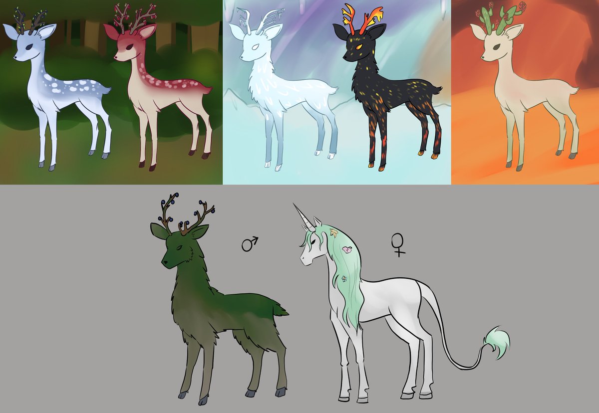 SaltySlimeballs's tweet photo. Today I will show you the CONCEPTS for our Deernicorn, Hellyfish and one of our monsters (will not be in game in May, but a great concept!), Molem!
Our artists made some amazing concepts for this monsters and as you saw in my last tweet, they really stuck to an awesome design! https://t.co/40FL2GoaIs
