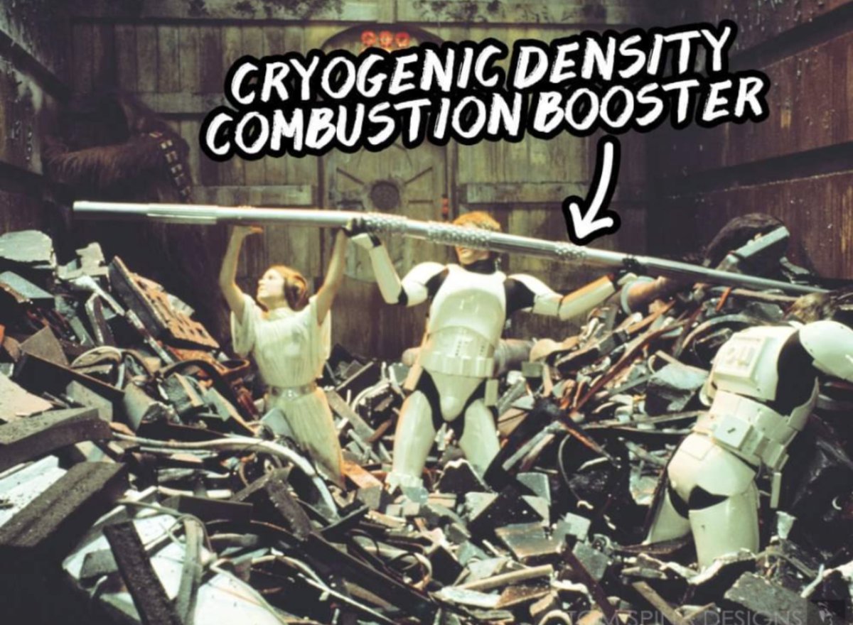 I'm not sure exactly what a cryogenic density combustion booster does but the prices of these on eBay have rocketed. 😂
#BookofBobaFett