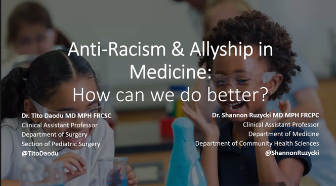 PERC_Network's tweet photo. We are excited to welcome Dr. @TitoDaodu and Dr. @ShannonRuzycki to present "Anti-Racism &amp; Allyship in Medicine: How Can We Do Better?" during the Fellow's Education Day at the #PERC2022 annual meeting! #EDIResearch #Allyship #PEMFellows https://t.co/ByDB5HkcYY