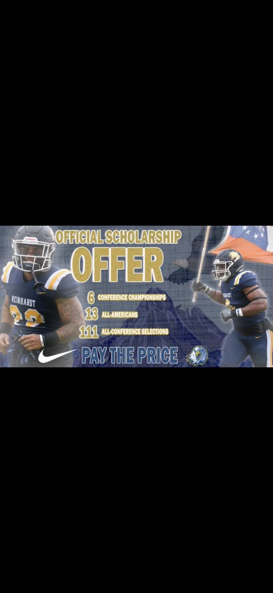 Caleb Wade (@calebwade2022) on Twitter photo Very blessed to receive an offer from Rienhardt University. Thank you <a href="/Coach_JMiller/">James Miller</a> <a href="/grindmodepeeps/">Coach Mike Peeples</a> <a href="/BlitzSportsGA/">🅱🅻🅸🆃🆉</a> <a href="/BigFaceSportss/">BigFaceSports, (Recruiting & Scouting)</a> <a href="/RecruitGeorgia/">Recruit Georgia</a> <a href="/jwindon35/">Joe Windon</a> <a href="/hchsraiders_FB/">Habersham Football</a> Very blessed to receive an offer from Rienhardt University. Thank you <a href="/Coach_JMiller/">James Miller</a> <a href="/grindmodepeeps/">Coach Mike Peeples</a> <a href="/BlitzSportsGA/">🅱🅻🅸🆃🆉</a> <a href="/BigFaceSportss/">BigFaceSports, (Recruiting & Scouting)</a> <a href="/RecruitGeorgia/">Recruit Georgia</a> <a href="/jwindon35/">Joe Windon</a> <a href="/hchsraiders_FB/">Habersham Football</a>