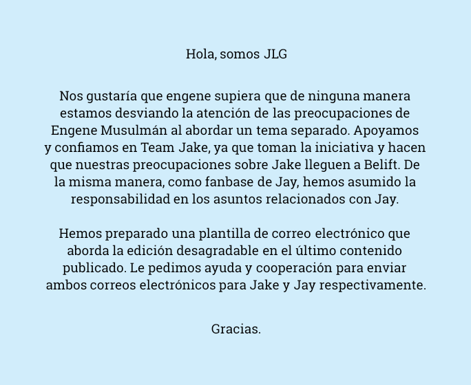 PR0TECTENESP's tweet photo. 📝| TRADUCCIÓN DEL COMUNICADO DE LA FANBASE DE JAY https://t.co/YgYEVh2YwP