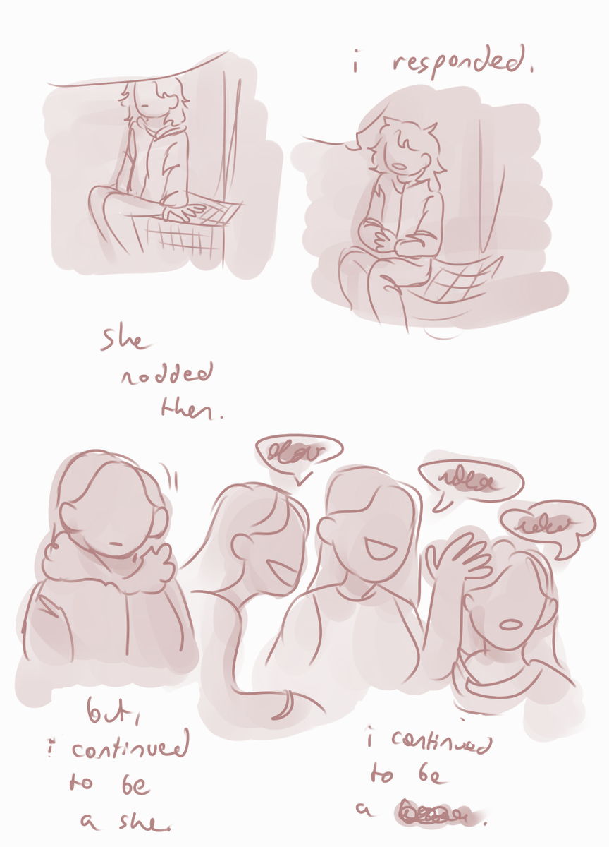 Just a silly little comic about gender, depression, family, language, and hair
(1/3)