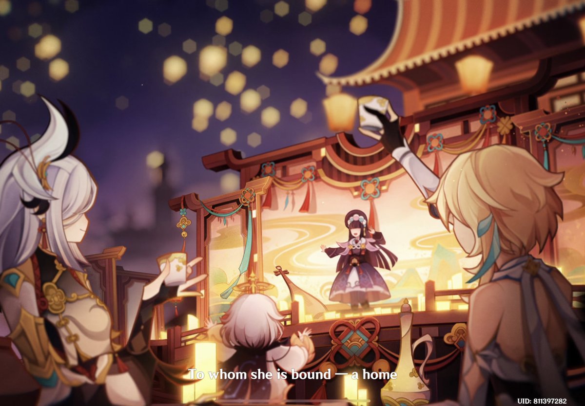 ventified's tweet image. wish I had more own pics of shenhe’s story quest t___t it made me cry naur