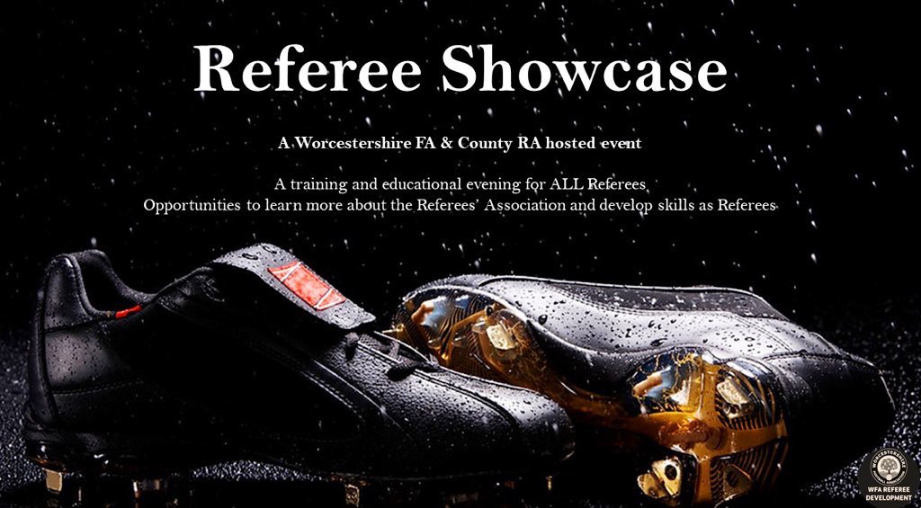 WFAHFARefs's tweet photo. 👀 | SHOWCASE

Our first Referee Showcase with @WorcsFA and @WorcsCRA is taking place tomorrow evening! 🤩 https://t.co/b6Vmgv76oo