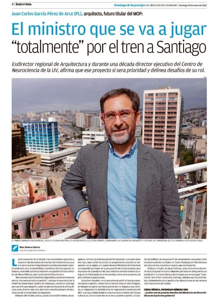 jcgarciapdea's tweet photo. Gracias a @mercuriovalpo por la entrevista. Quiero contarles que trabajaremos por obras que entreguen dignidad, reactiven nuestra economía y cuiden el medio ambiente. El tren Valparaíso-Santiago es un buen ejemplo, pero no el único que queremos impulsar para el resto del país 😊 https://t.co/NM5bWEALO7