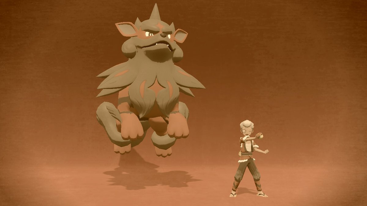 Taking photos with my big boi Arcanine! #PokemonLegendsArceus #NintendoSwitch #Hisuianarcanine