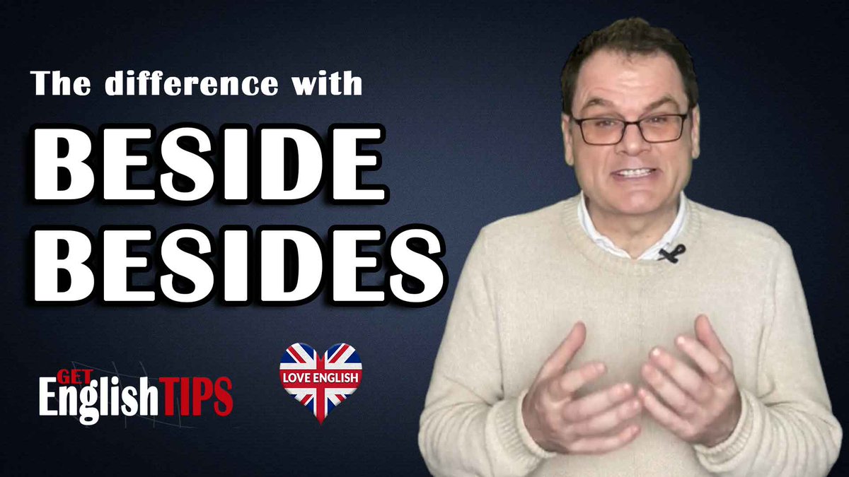 getenglishtips's tweet photo. What's the difference between BESIDE and BESIDES? They are quite easy to use once you know they are very different and very easy to remember. Here is a quick lesson with some examples for you from the YOUTUBE channel - https://t.co/5EuAZMDRxh

#EnglishLanguage  #Englishteacher https://t.co/ZgTsnbFHh2