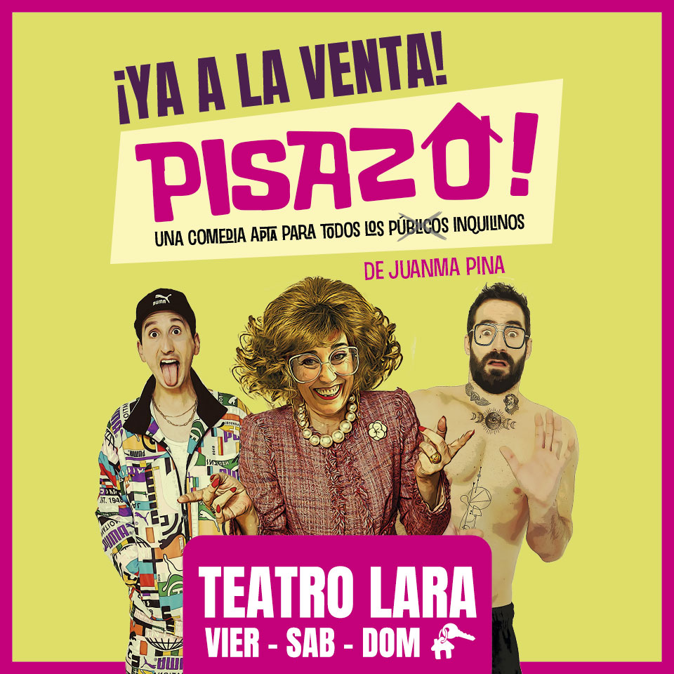 👉PISAZO! llega de nuevo al #Lara.
👉PISAZO! llega de nuevo de la mano de 
<a href="/Es_Montgomery/">Montgomery</a>
👉PISAZO! llega el próximo 📅4 DE FEBRERO📅

💥¡¡YA SÓLO QUEDAN 3⃣ DÍAS!!💥

#entradas #estreno #new #piso #pisos #teatrolara #comedian