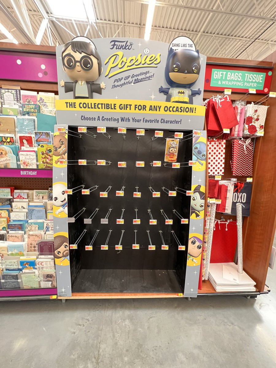Grittypinstrips's tweet photo. Drove 30 mins to a Walmart because they said they had #popsies in stock! @OriginalFunko @Walmart #funko #Walmart #walmartstock #fail https://t.co/g6u7vdErre