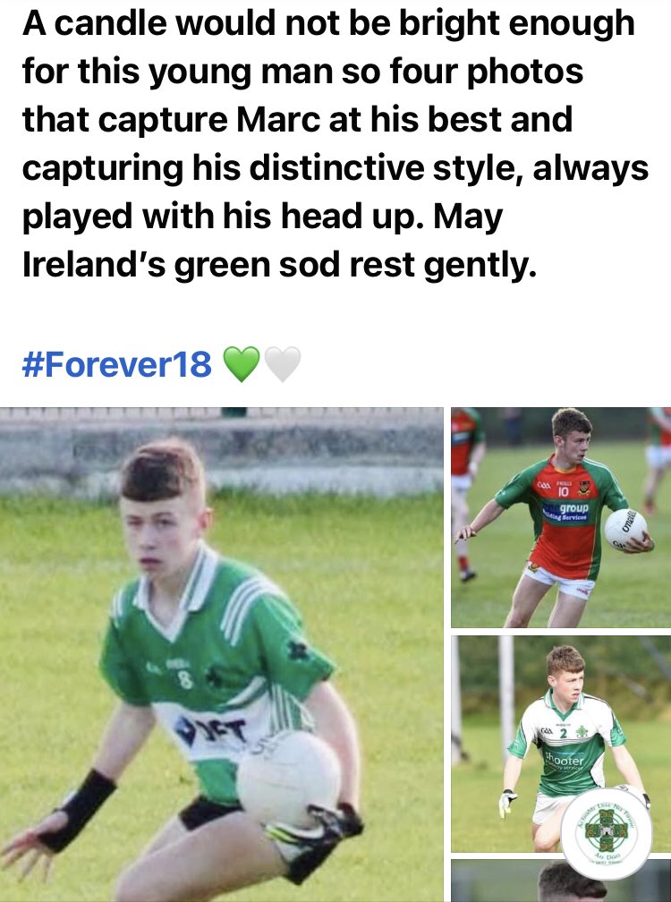 RIP Marc Quinn. 🙏 

One more “crossing the bar” 

#Forever18 💚🤍