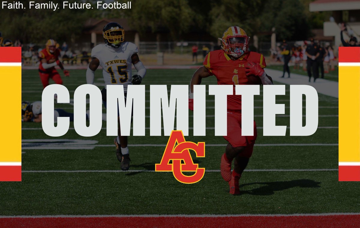 I’m extremely blessed and excited to announce that I have committed to play football and continue my academic career at @ACUFootball1! Excited for the future! Jer. 29:11 <a href="/Cehsfootball/">Centennial Coyotes Football</a> <a href="/CoachTaylorCeHS/">Richard Taylor CeHS</a> <a href="/CoachComes/">Coach Comes</a> <a href="/Juice9one/">Oj Ozuna</a> <a href="/CoachPerrone/">Coach Perrone (My Recruits)</a> @Coach_SCoop @JeffBowenACU