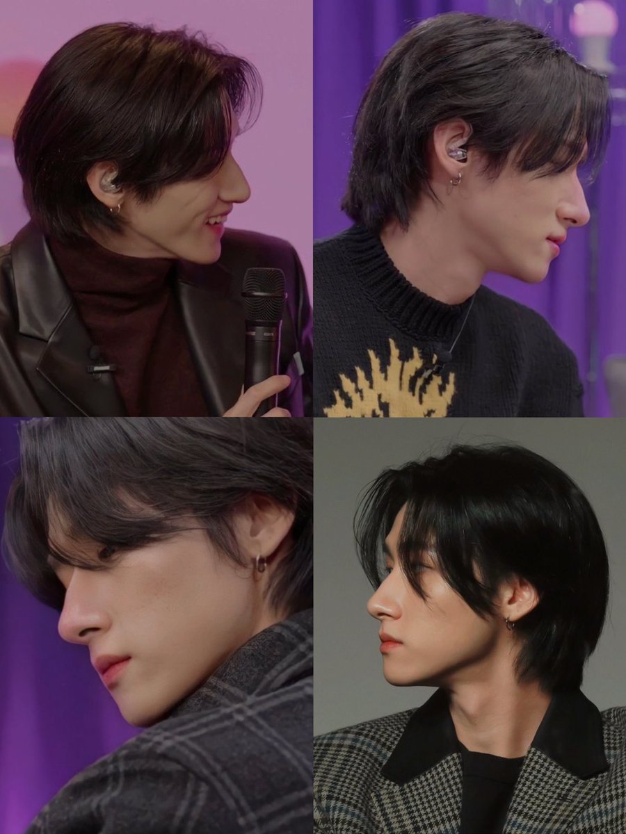 his side profile