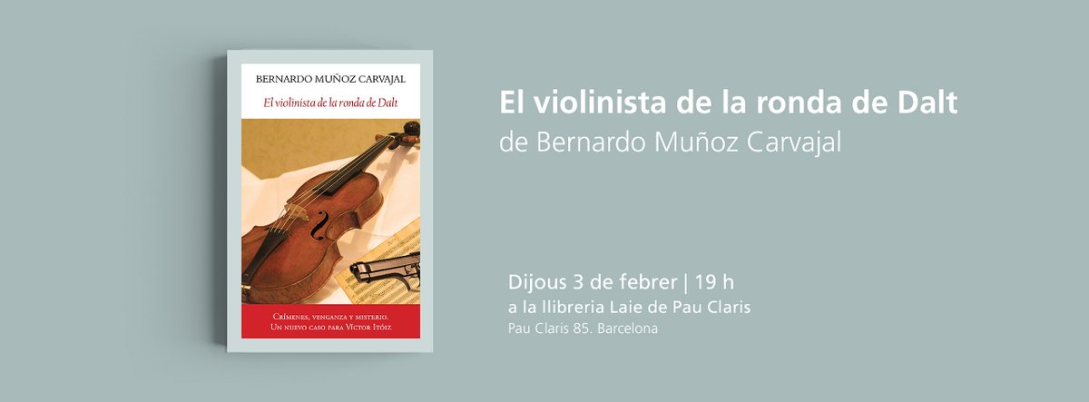💡 El jueves, presentación de El violinista de la ronda de Dalt, de Bernardo Muñoz Carvajal, publicado por <a href="/Funambulista1/">Funambulista</a> 

👉 bit.ly/elviolinistade…

El autor conversará con Jordi Llonch

#AgendaLaie