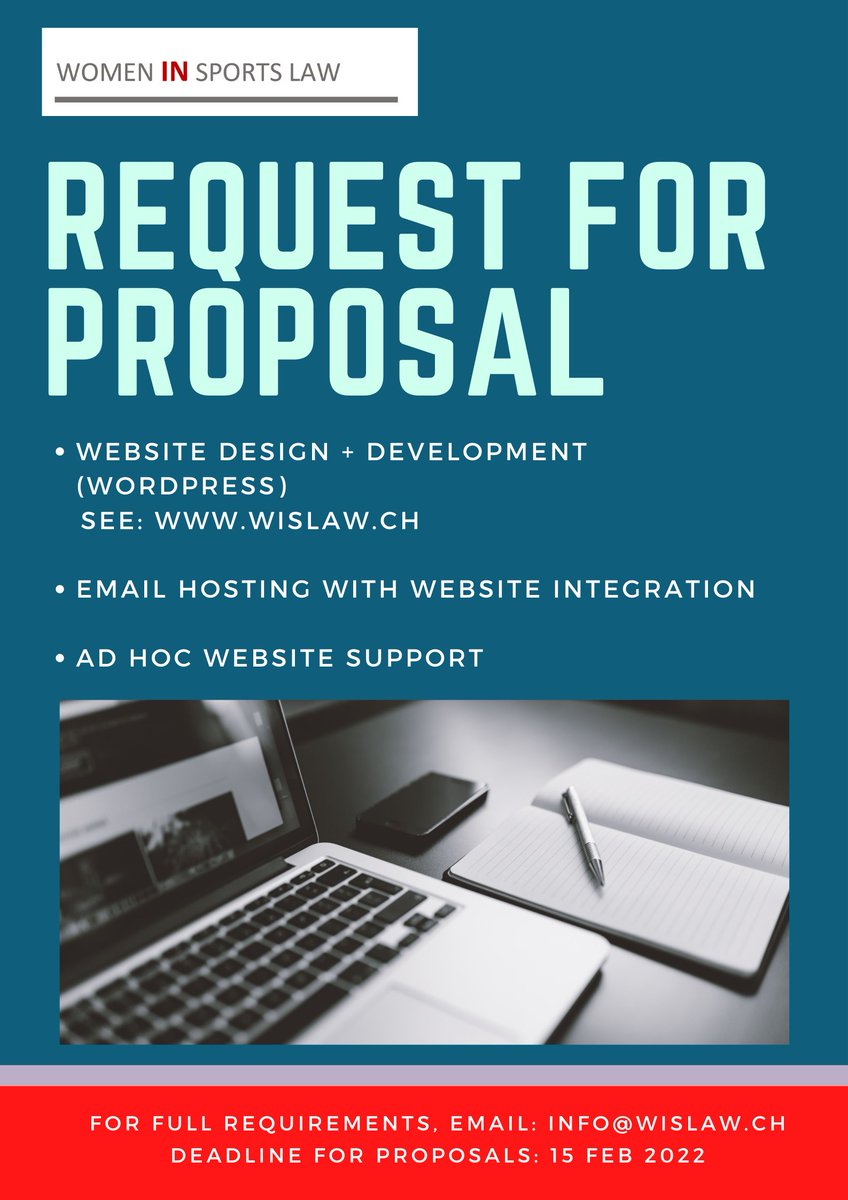We are seeking an experienced service provider to help us revamp our website!

Please email us at info@wislaw.ch for full requirements. Proposals with quotes must be submitted by 15 February 2022.

Please share widely!