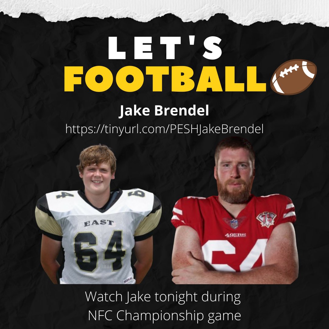 Plano East Senior High School Panthers on X: 'Watch former PESH student Jake  Brendel tonight in NFC Championship game. @jakebrendel   / X
